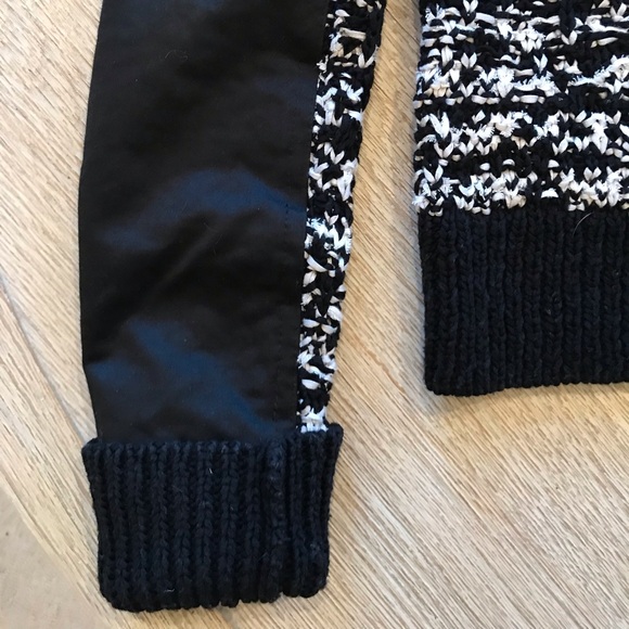 Rag & Bone Viola Black And White Ribbon Knit Sweater Jacket Zipper - Picture 8 of 15